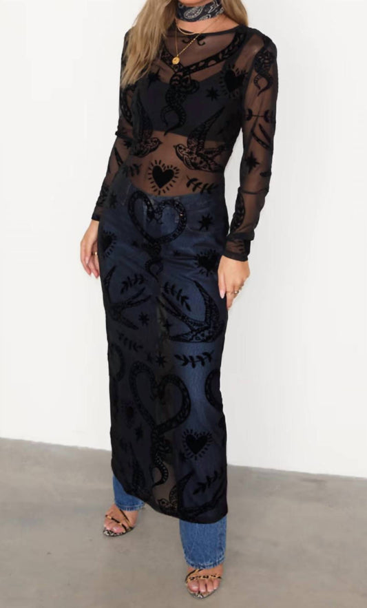 Never Fully Dressed - Swallow Romance Maxi Dress