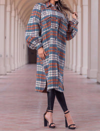 Little Secret Of Mine - Plaid Tweed Coat