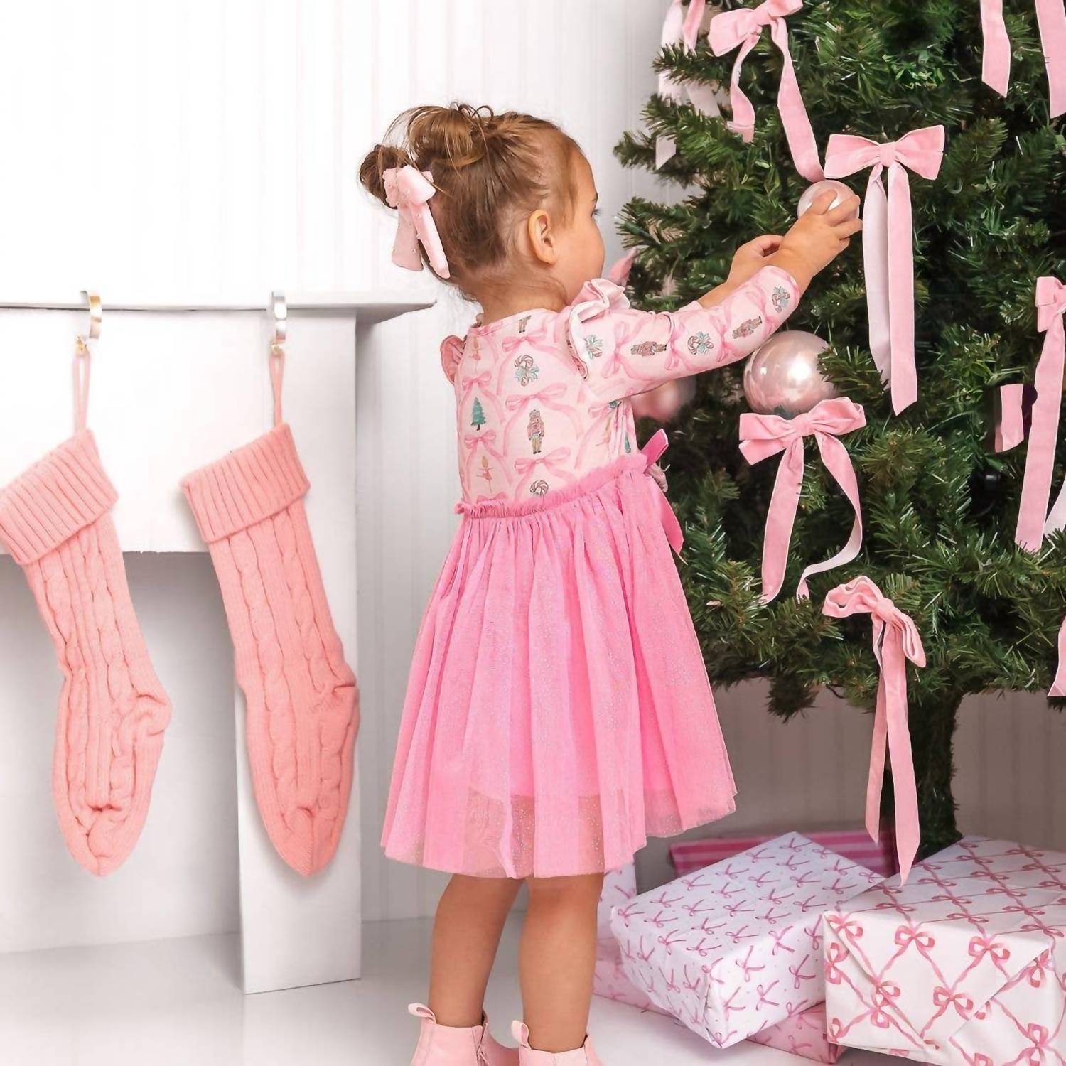 Sweet Wink - Nutcracker Trellis Long Sleeve Tutu Dress