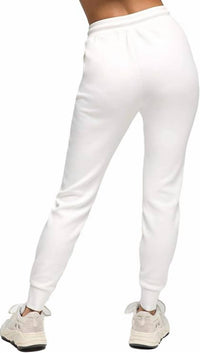 GOOD AMERICAN Boyfriend Scuba Sweatpant in white - women's pants - detail view