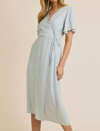 Gilli - Half Sleeve Faux Wrap Dress