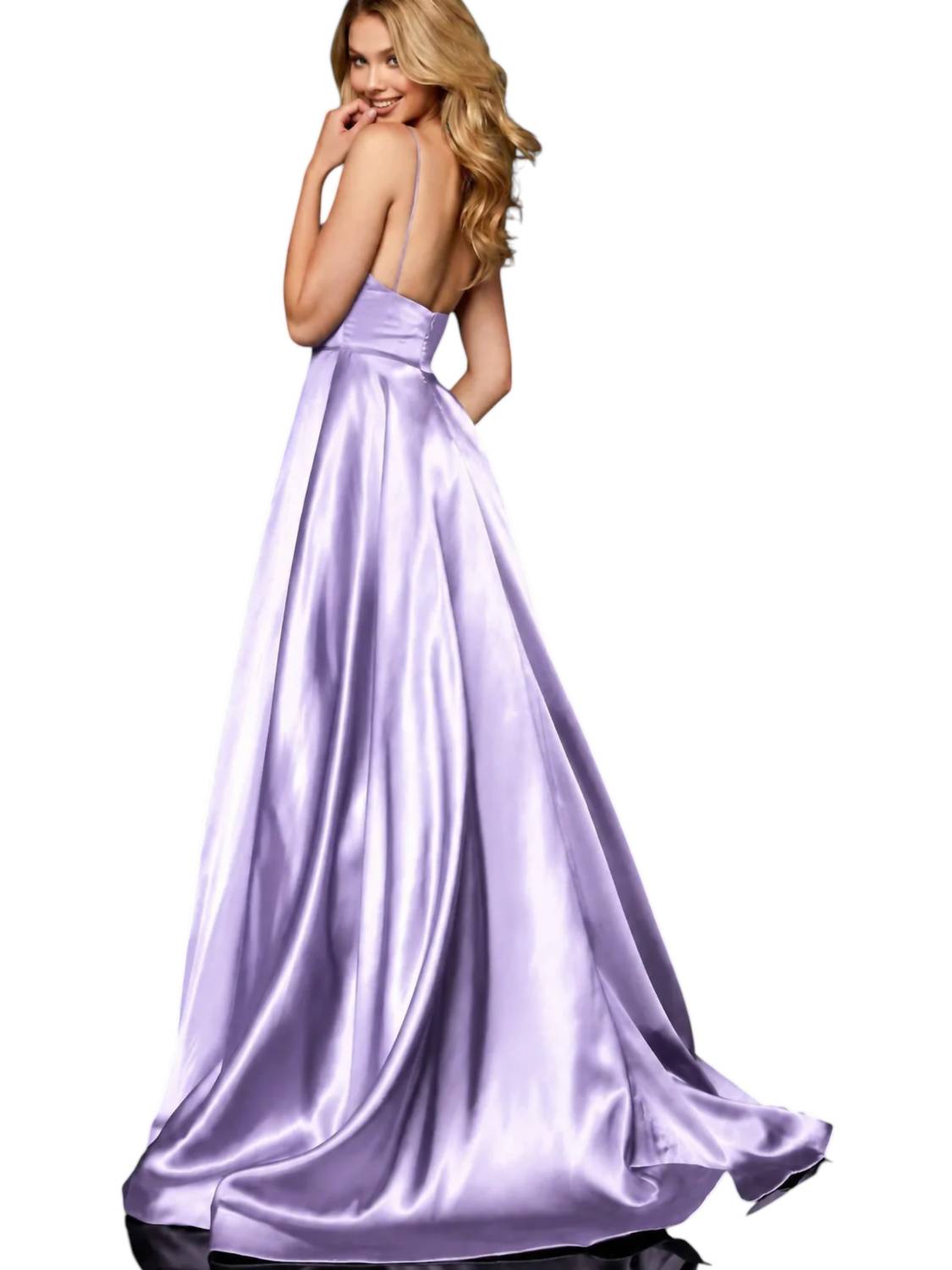 Sherri Hill - Silk Charmeuse A-line Prom Gown