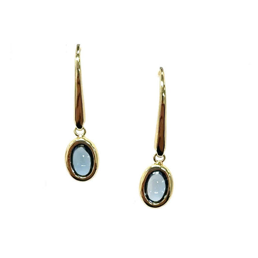 Aamiaa - Color Candy Collection Earrings With 6x4 Oval Blue Topaz