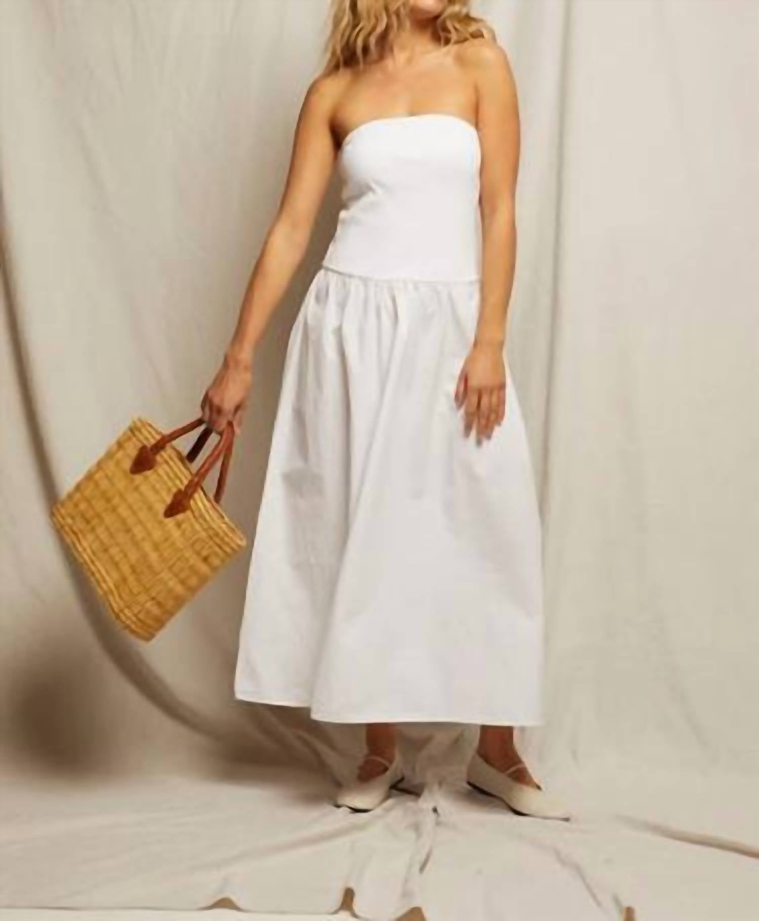 Perfectwhitetee - Kai Woven Strapless Dress