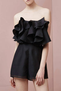 Women Ruffle Lost Lover Playsuit