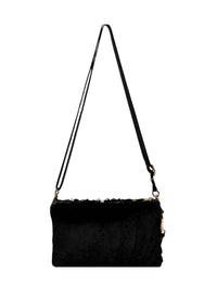 Jen & Co. - Women's Riley Fur Three Compartment Crossbody Wristlet Bag