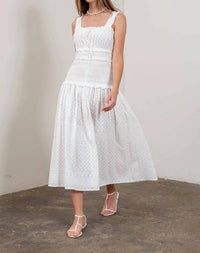 Moon River - SHIRRED BODICE MIDI DRESS