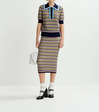 ESSENTIEL ANTWERP Himpact Striped Skirt in off white multi - women's skirt