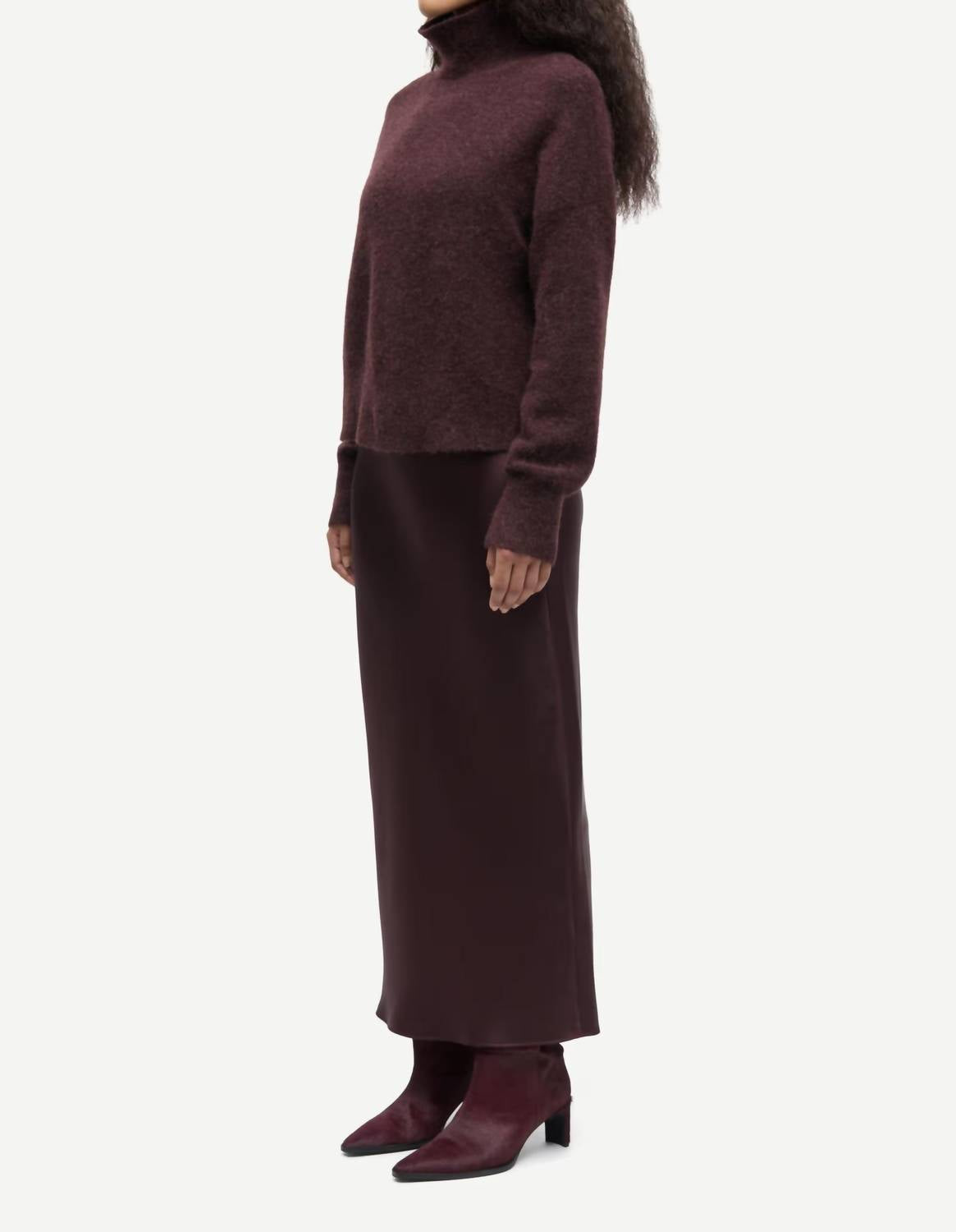 SAMSOE Saagneta Maxi Skirt in fudge 1 - women's skirt - detail view
