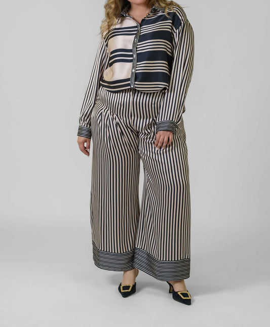 Never Fully Dressed - Mono Stripe Isla Trouser - Plus