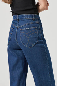 ROLLA'S Sailor Wide Leg Jeans in eco ruby blue - women's jeans - detail view