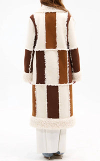 Azalea Wang - Telluride Faux Fur Patchwork Shearling Coat