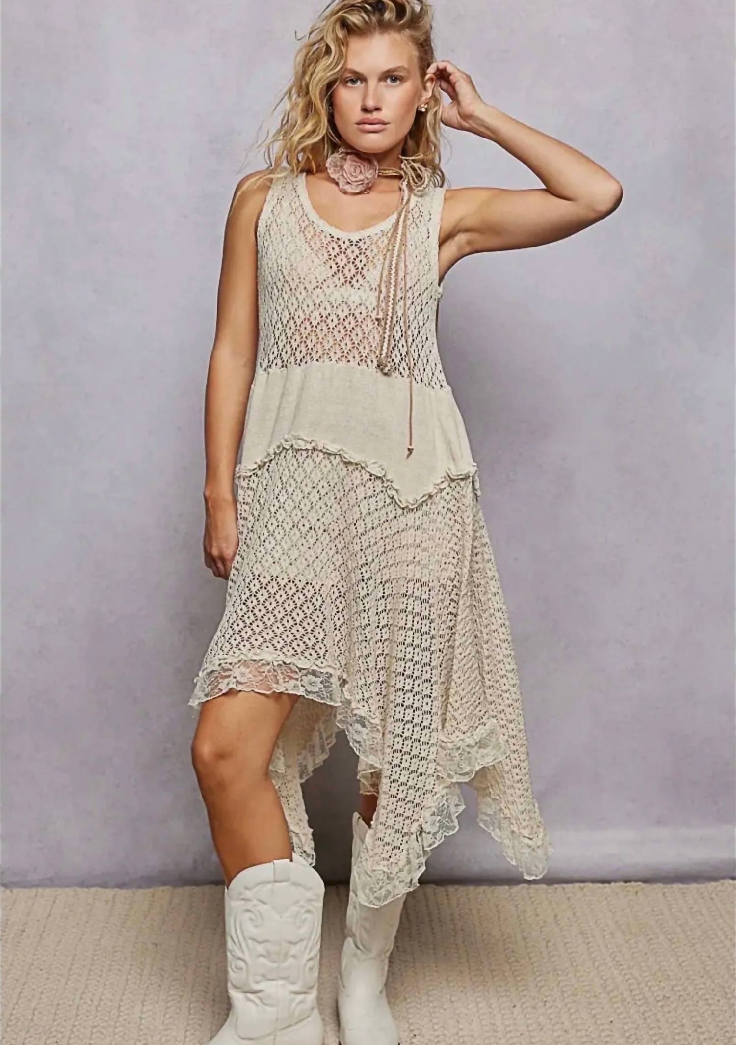 Pol - Coastal Crochet Cotton Dress