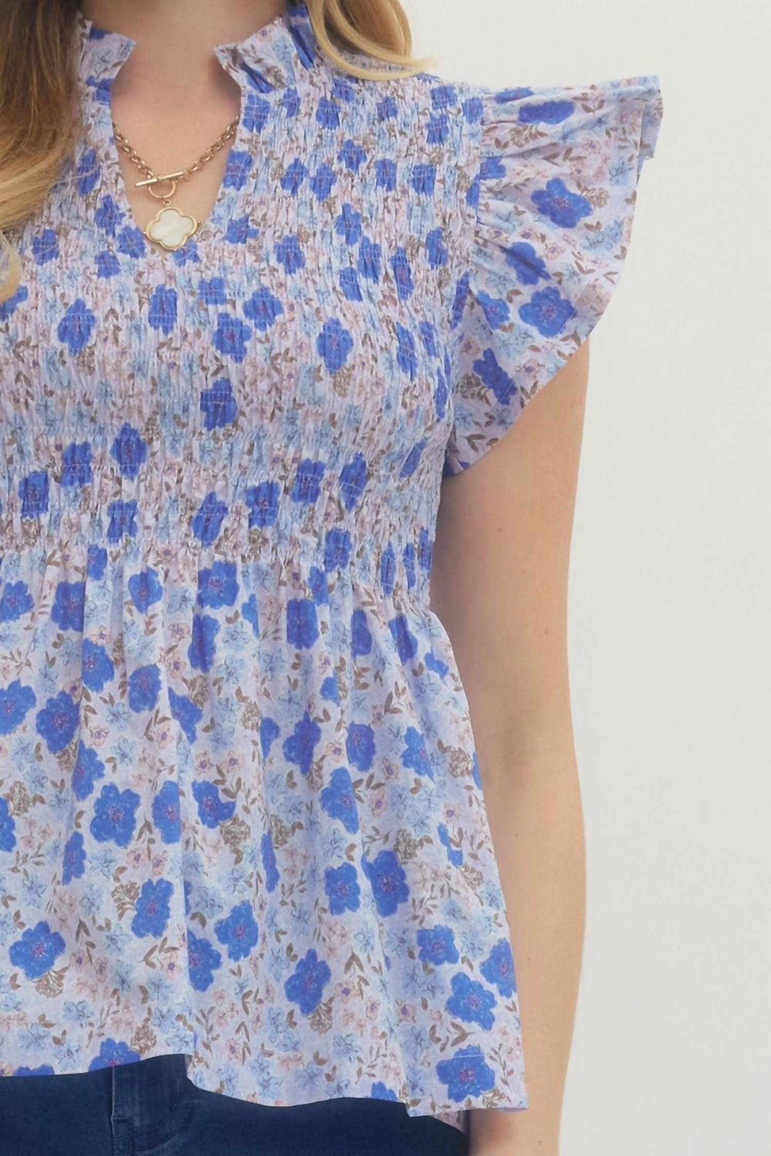 entro Women's Party Plans Top in blue - women's shirt - view 4