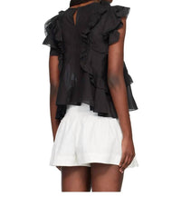 Isabel Marant - Nalou Frilly Cotton Voile Top