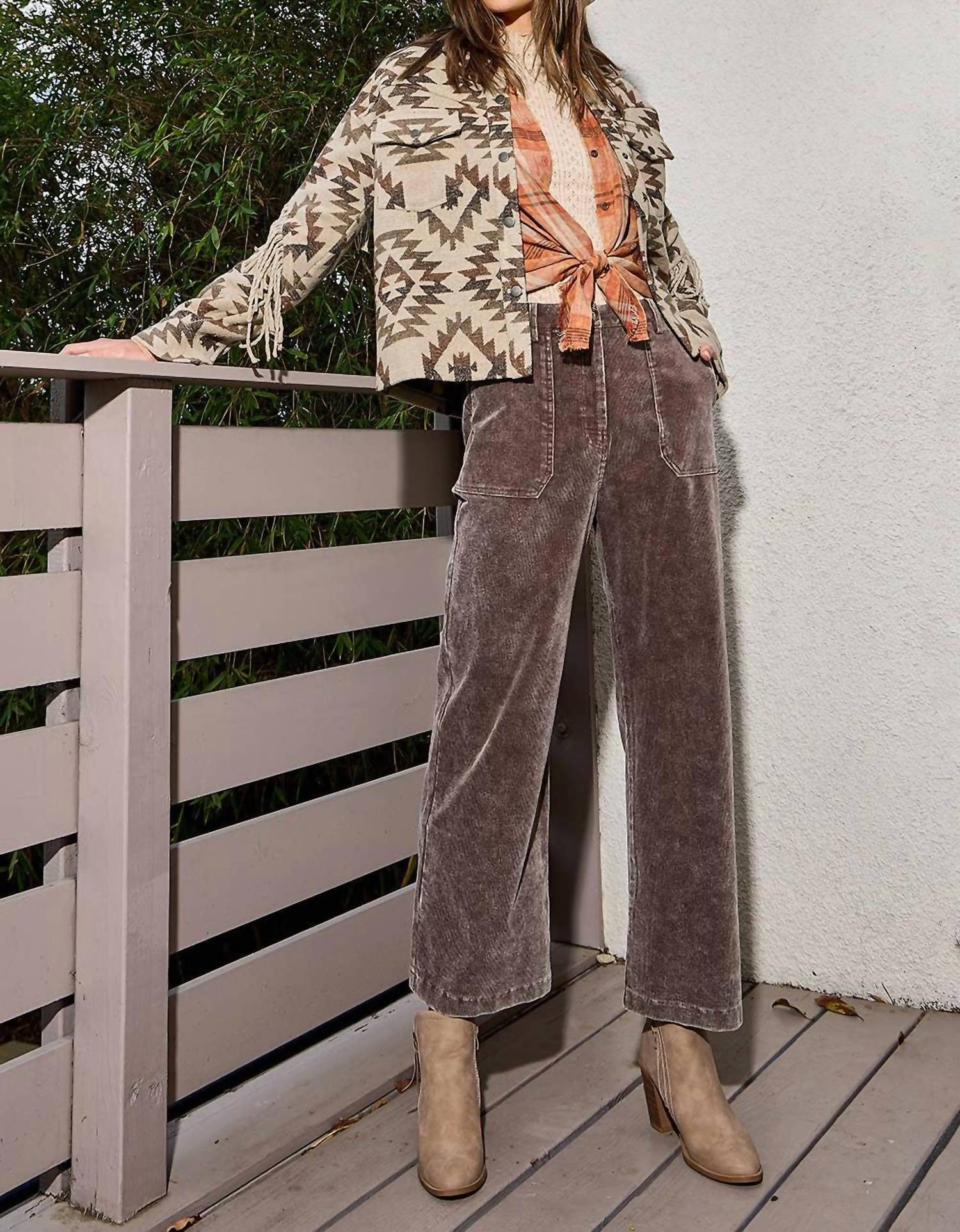 Mystree - Washed Corduroy Trousers