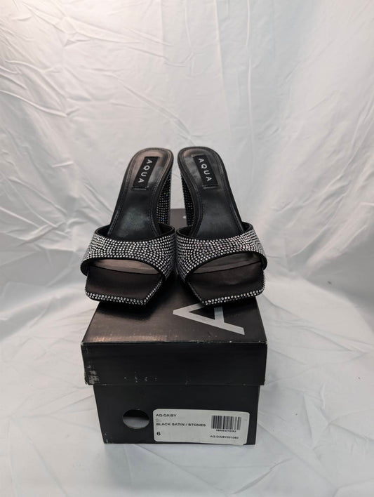 Aqua - WOMEN'S DAISY SATIN STONES MULES