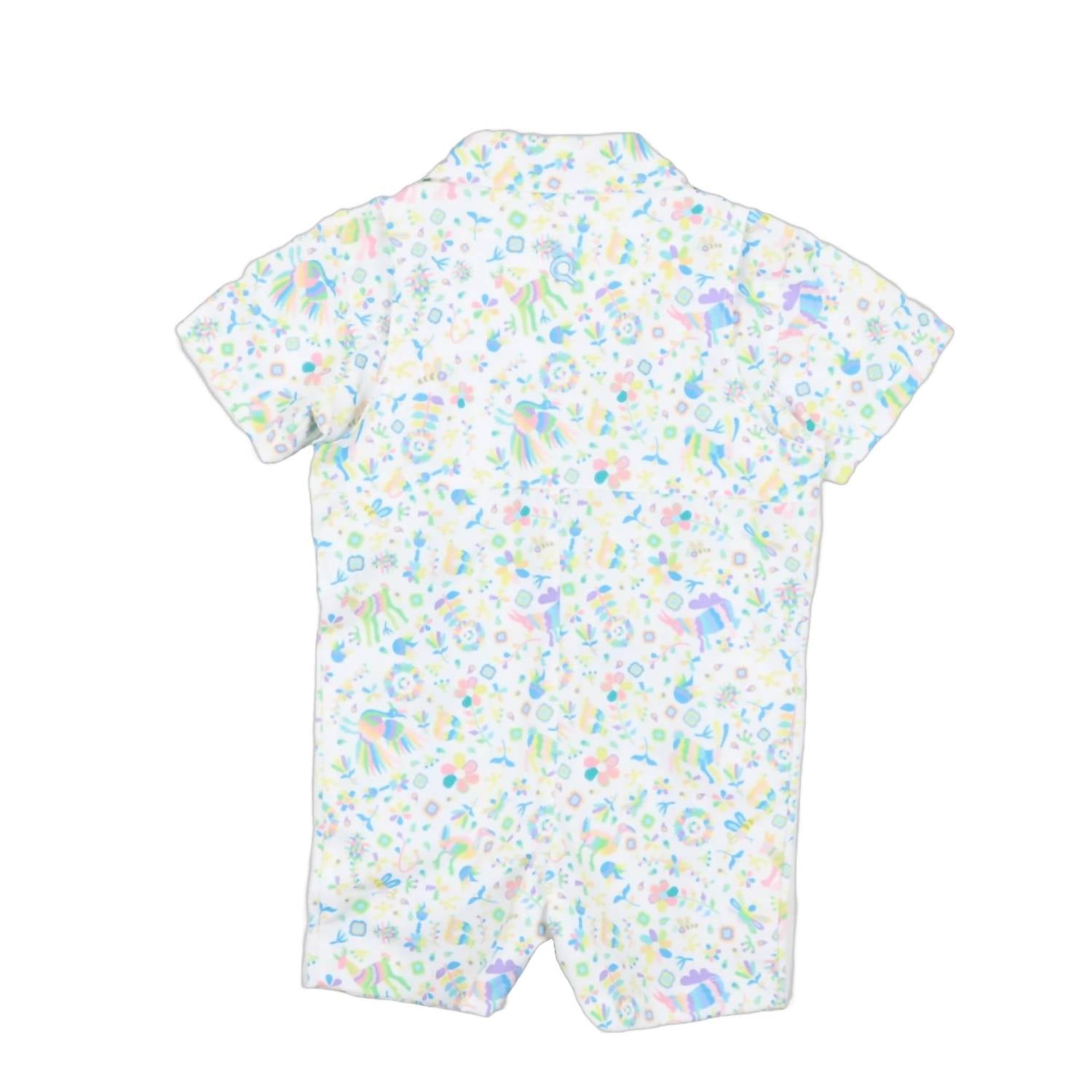 Blue Quail Clothing Co. - Kids Spring Otomi Short Sleeve Guayabera Romper