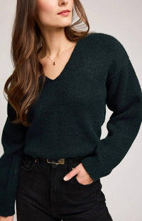 Gentle Fawn Angelica V Neck Sweater in green - women's sweater - view 4