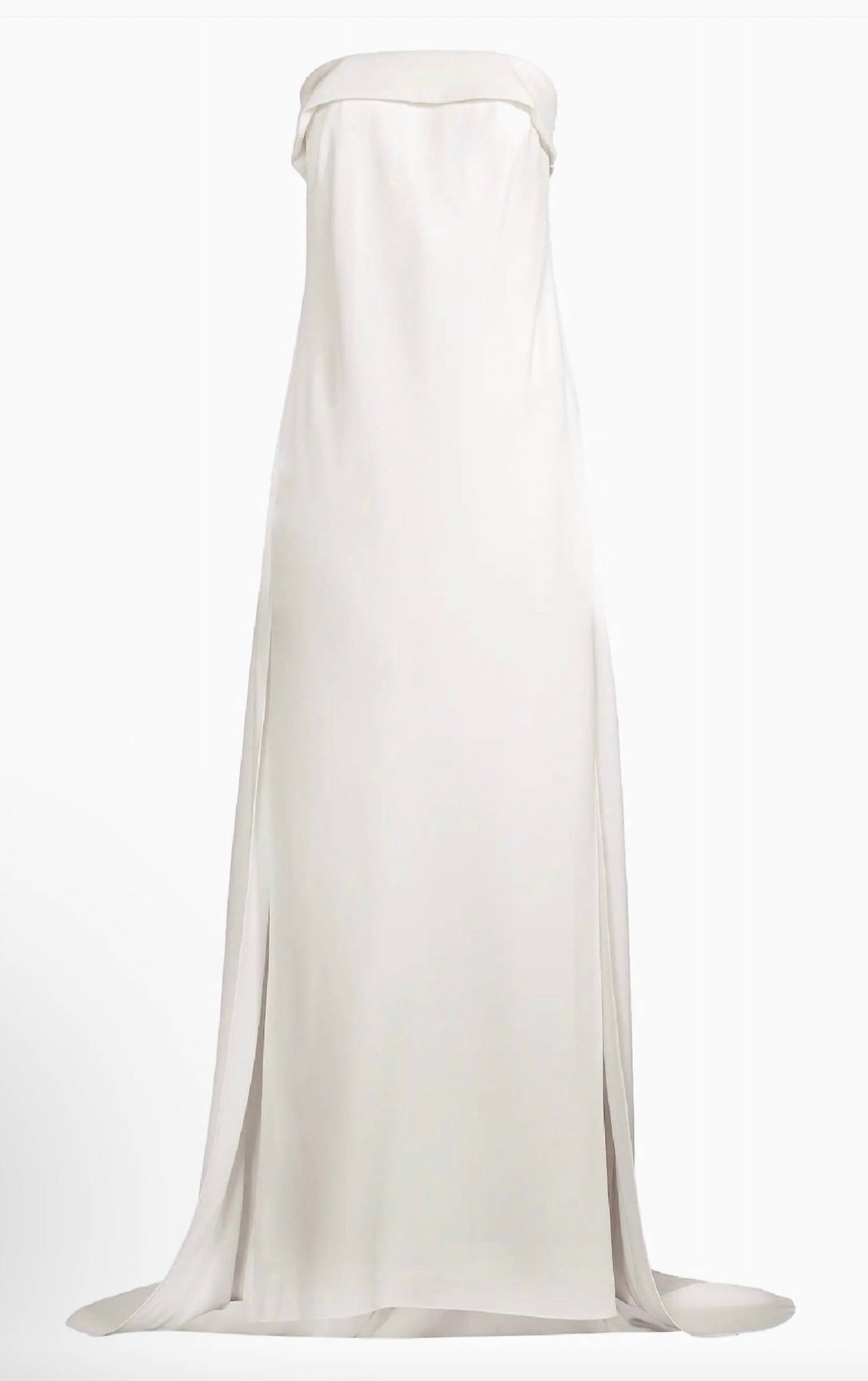 SACHIN & BABI Lourdes Strapless Beaded Bow Gown in ivory - women's dress - view 5