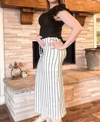Bailey Rose - Eyelet Stripe Maxi Skirt