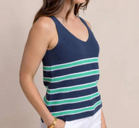 Southern Tide - Alli Striped Sweater Tank Top