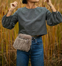 Ybh - Women's Shearling Fanny Pack Bag