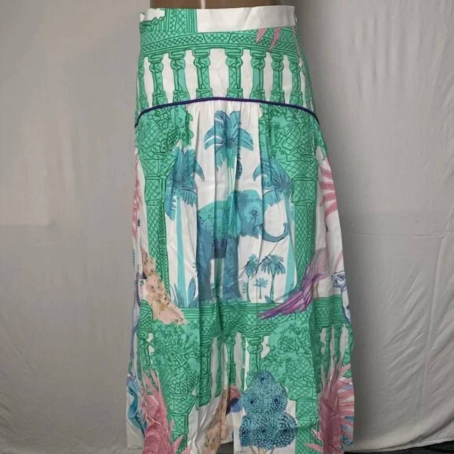 Oopscool - Women’s Garden Printed Maxi Skirt