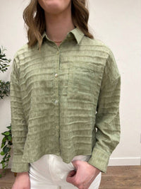 Fun 2 Fun - Drop Shoulder Button Down Shirt