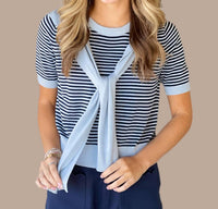 Entro - Knot Your Average Stripe Sweater Top