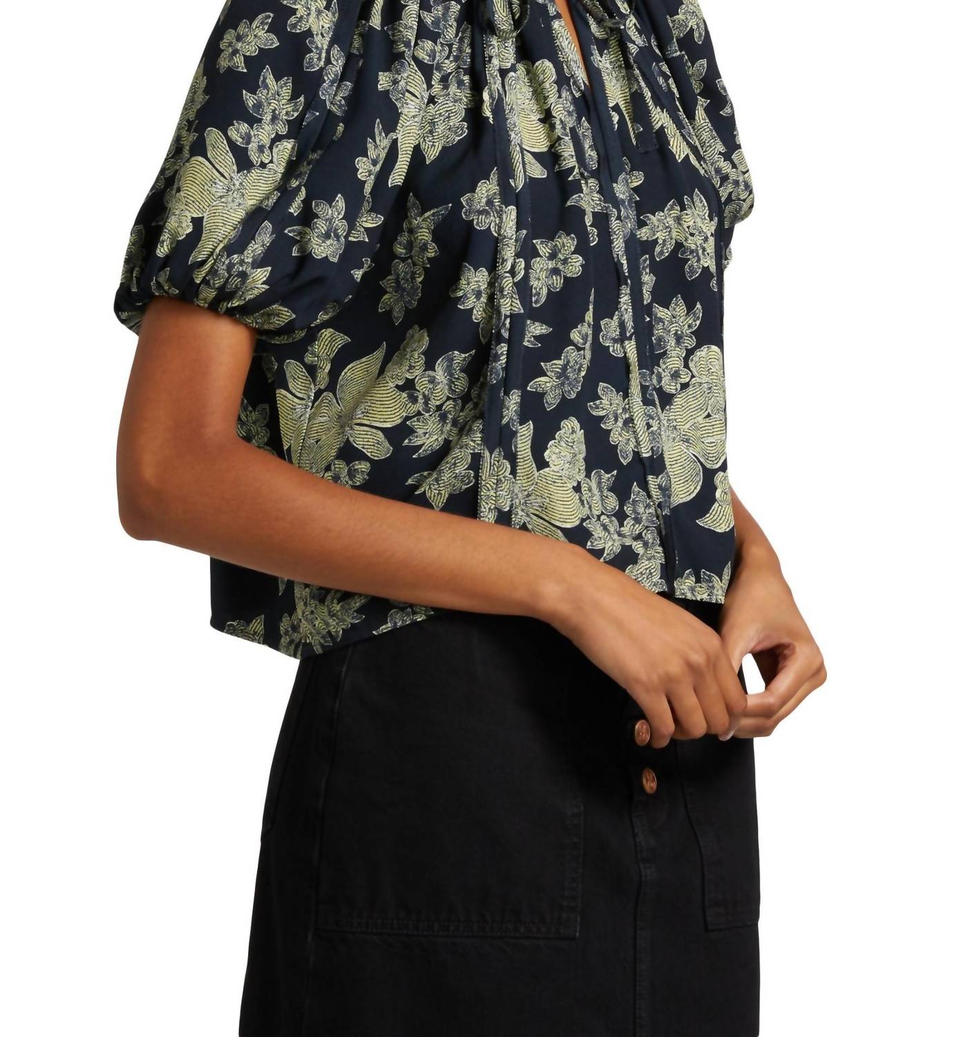 Ulla Johnson - Marcelena Floral Tieneck Blouse