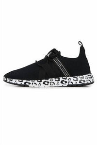 EMU Australia Women's Leura Sneakers in black leopard - women's sneaker - detail view