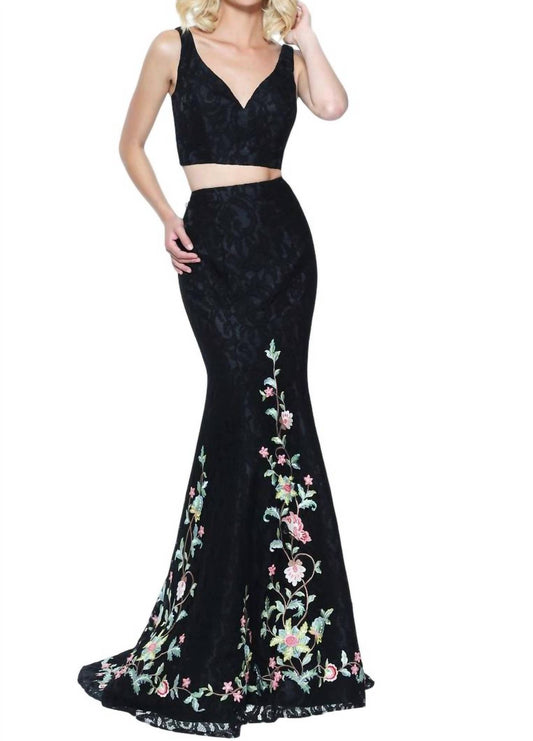 Sherri Hill - Two-Piece Mermaid Prom Dress