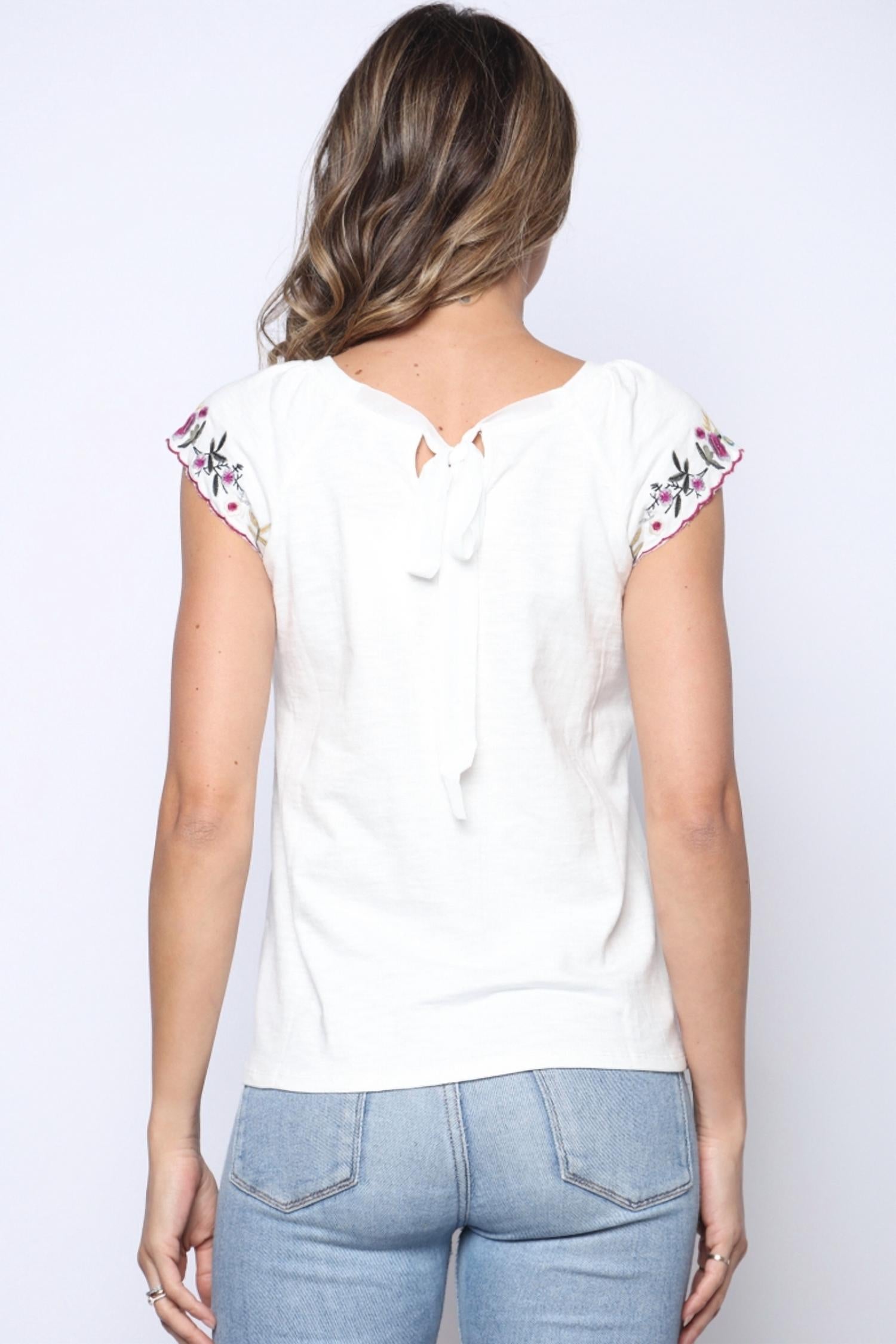 Collective Rack - Embroidered Cap Sleeve Tie Back
