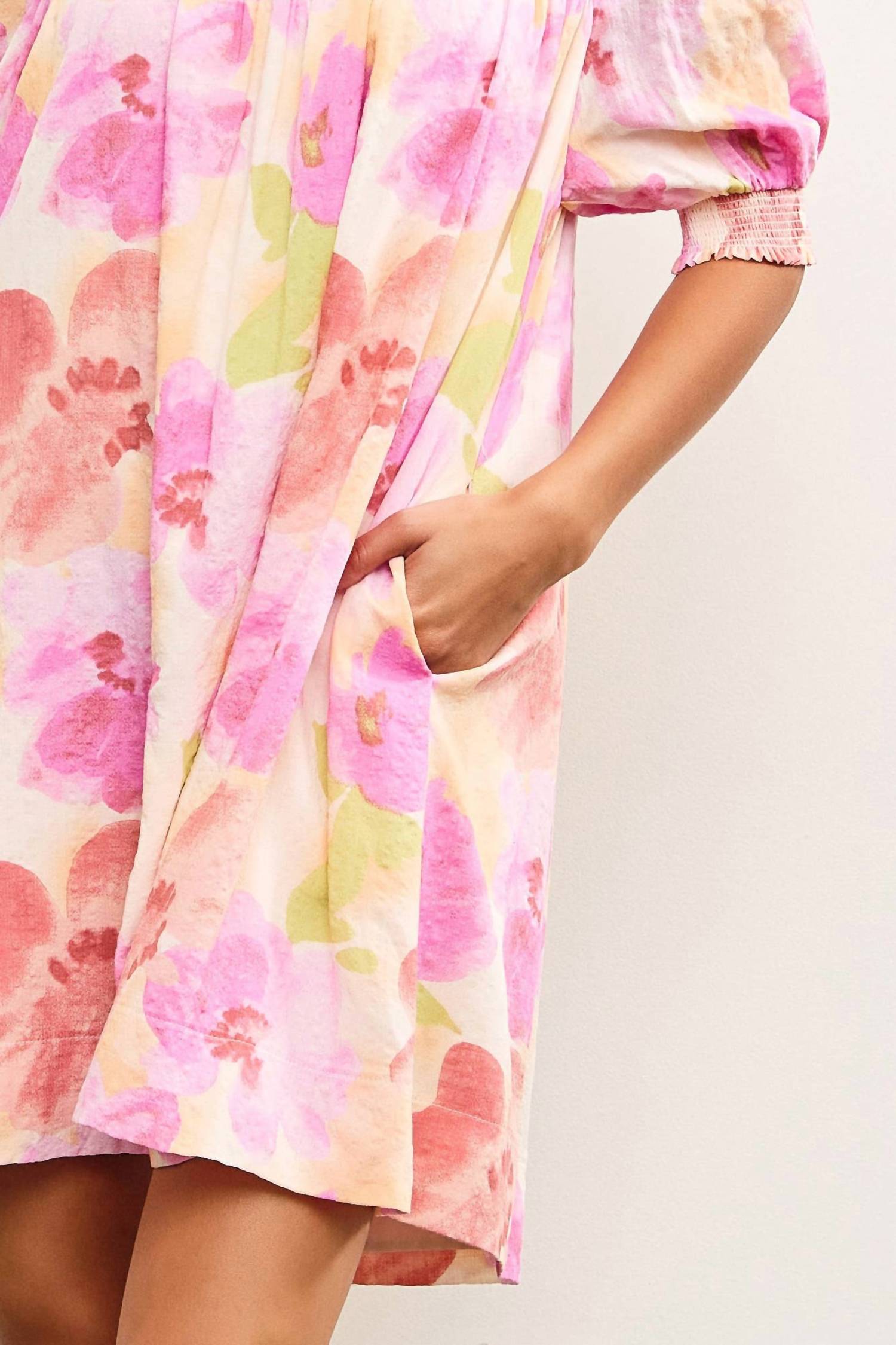 Mustard Seed - Sunset Bloom Off The Shoulder Mini Dress