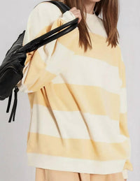 Free People - We The Free Classic Striped Oversized Crewneck Sweater