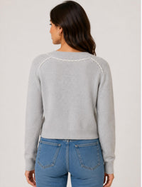 Autumn Cashmere - V Neck Cardigan with Lacing