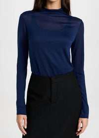 Vince - Sheer Long Sleeve Turtleneck Top