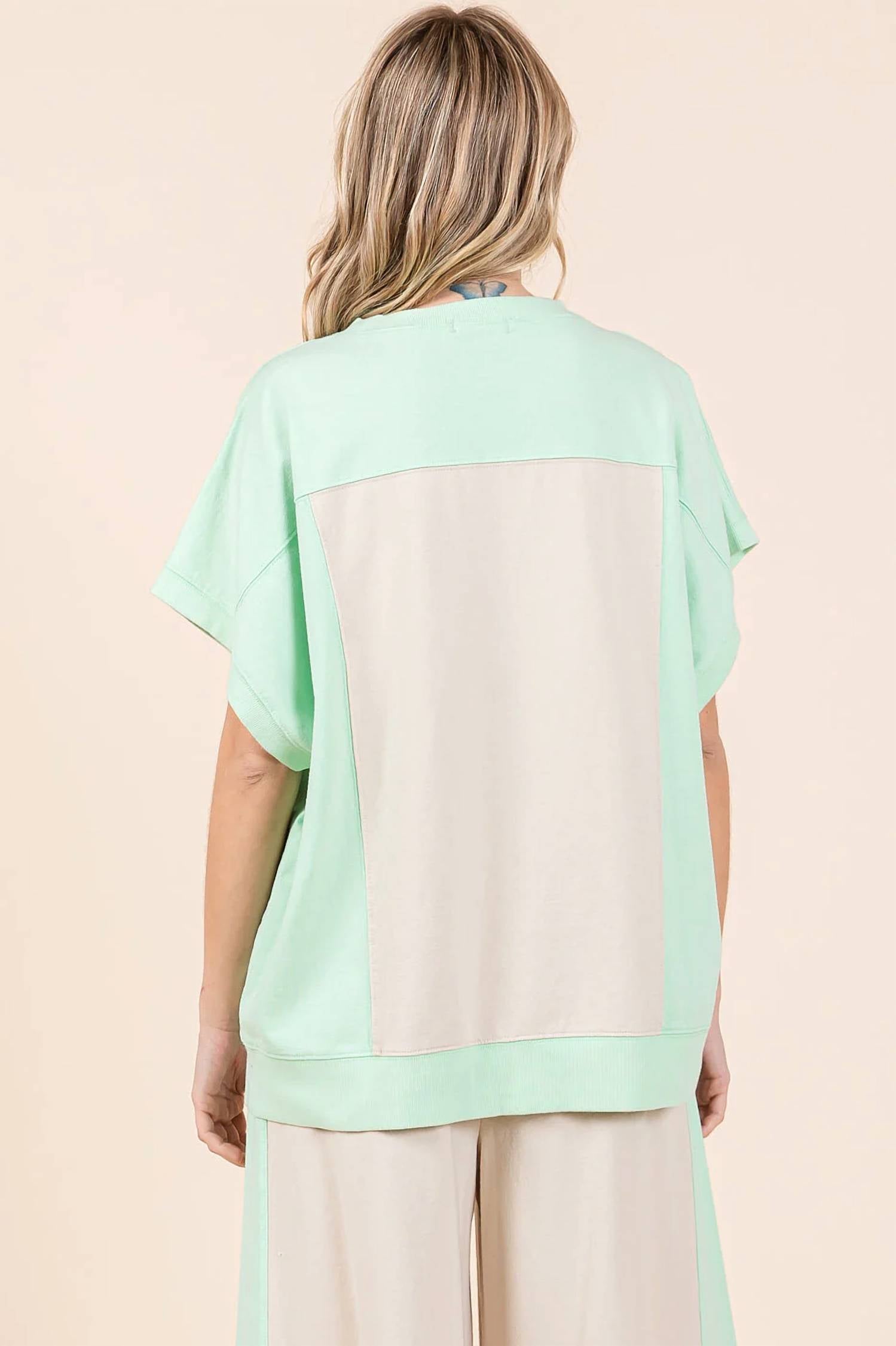 Mittoshop - Mint Short Sleeve Crew Neck Top