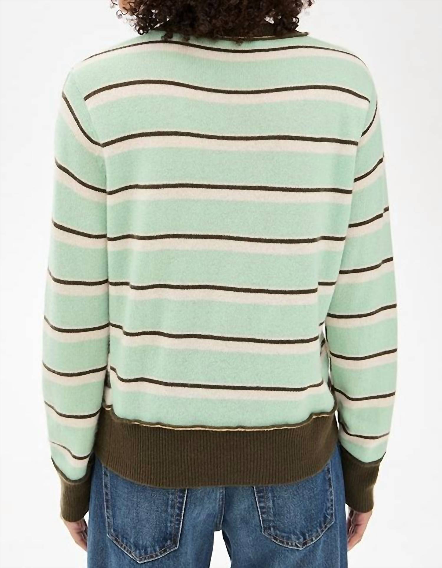 White + Warren - Cashmere Mixed Stripe Crew Sweater