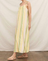 En Creme - Neon Embroidered Cami Maxi Dress