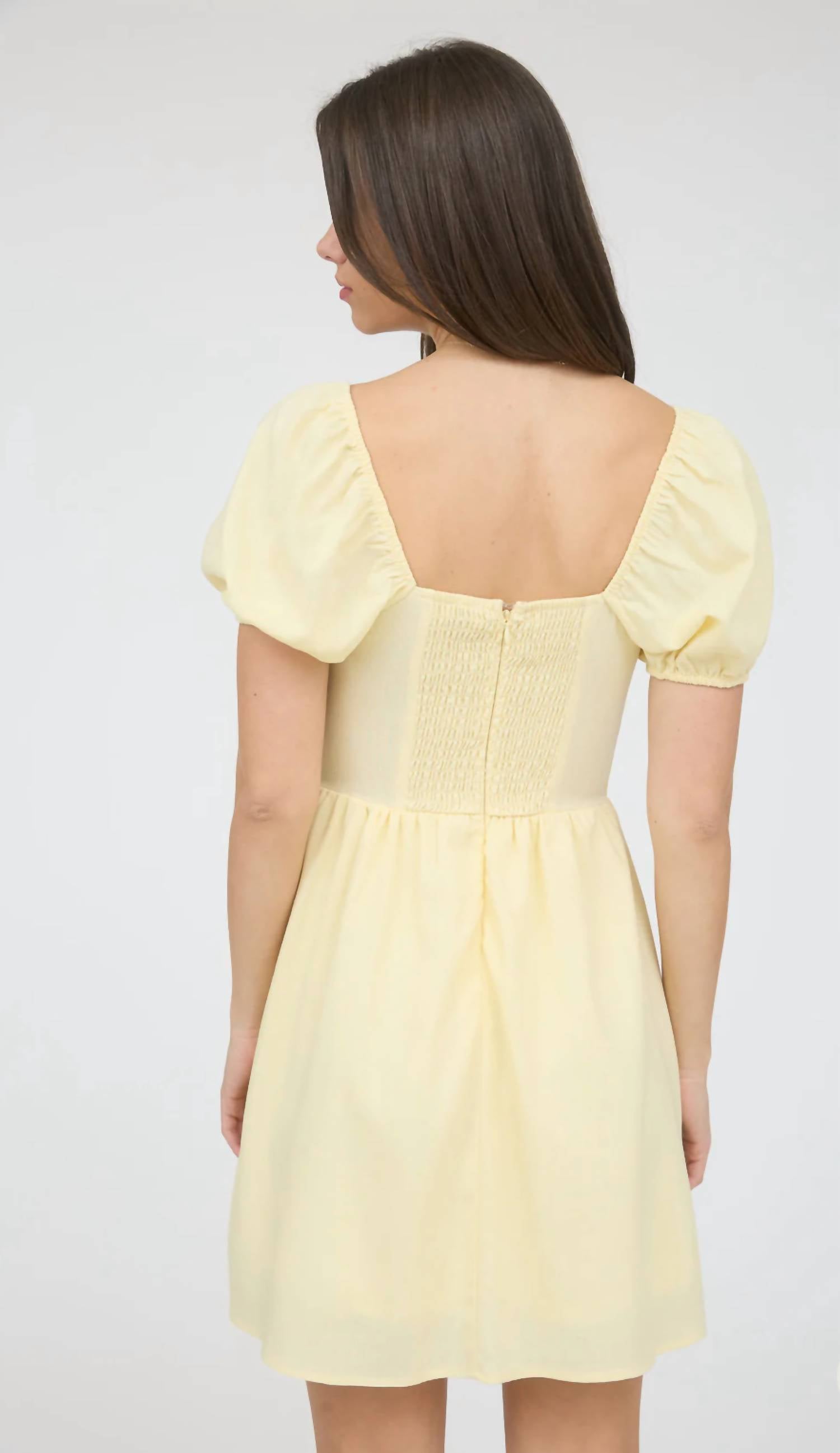 Blu Pepper - Taylor Puff Sleeve Mini Dress
