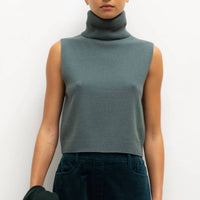 Leset - Zoe Sleeveless Turtleneck Top