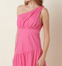 Mittoshop - Poplin One Shoulder Maxi Dress