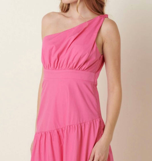 Mittoshop - Poplin One Shoulder Maxi Dress