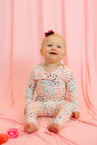 babysprouts Girl's Rainbow Hearts Lounge Set in multi - item - detail view