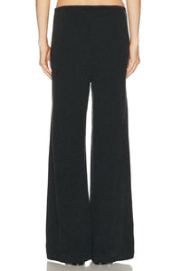 Enza Costa Cashmere Jersey Easy Drawcord Pant in charcoal - women's pants - alternate view
