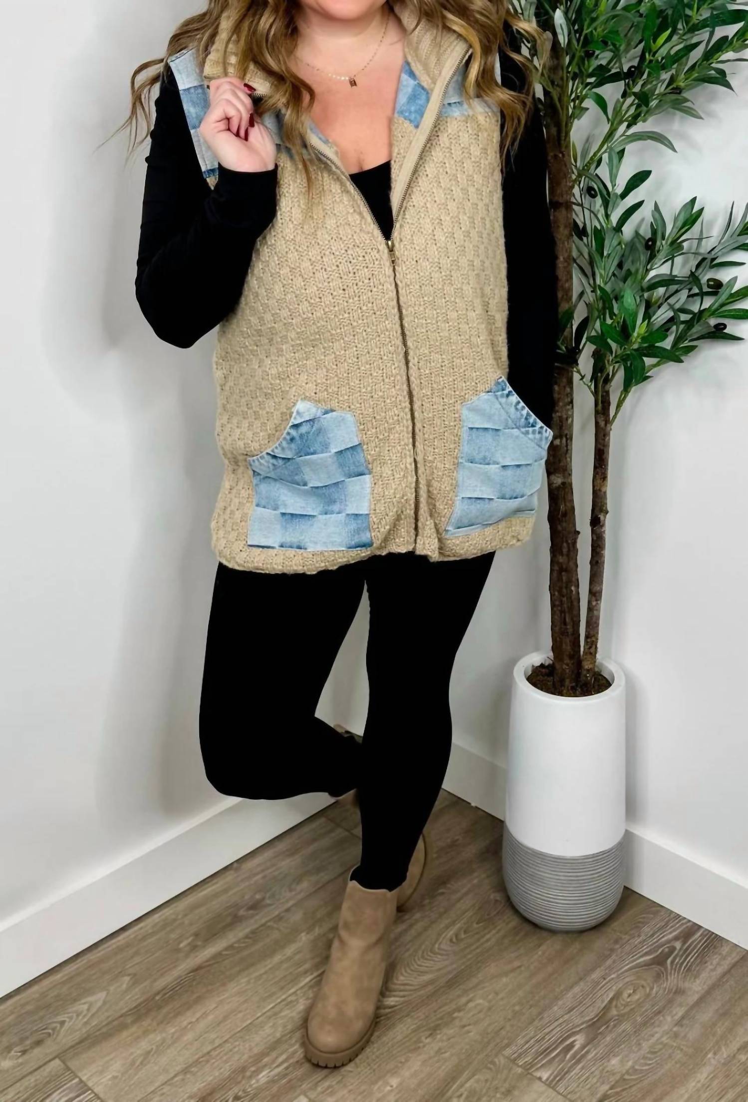 Bibi - Watch Out Knit Hooded Vest