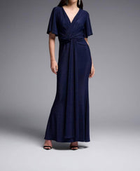 Solid Lurex Fit And Flare Maxi Dress