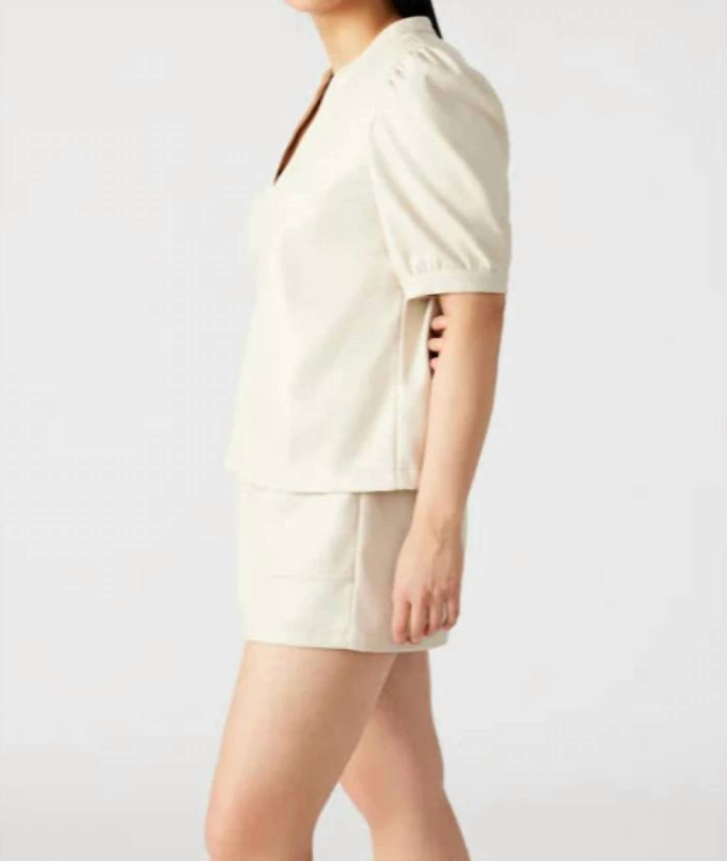STEVE MADDEN Jane Top in bone - women's blouse - alternate view